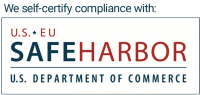 Safe Harbor certification from U.S. Department of Commerce Safe Harbor certification logo from U.S. Department of Commerce