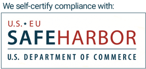 Safe Harbor certification logo from U.S. Department of Commerce